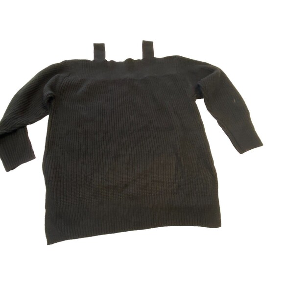Soho New York + Co Cold Shoulder Balck Knit Sweater NWT MSRP$49.95 - Picture 7 of 7